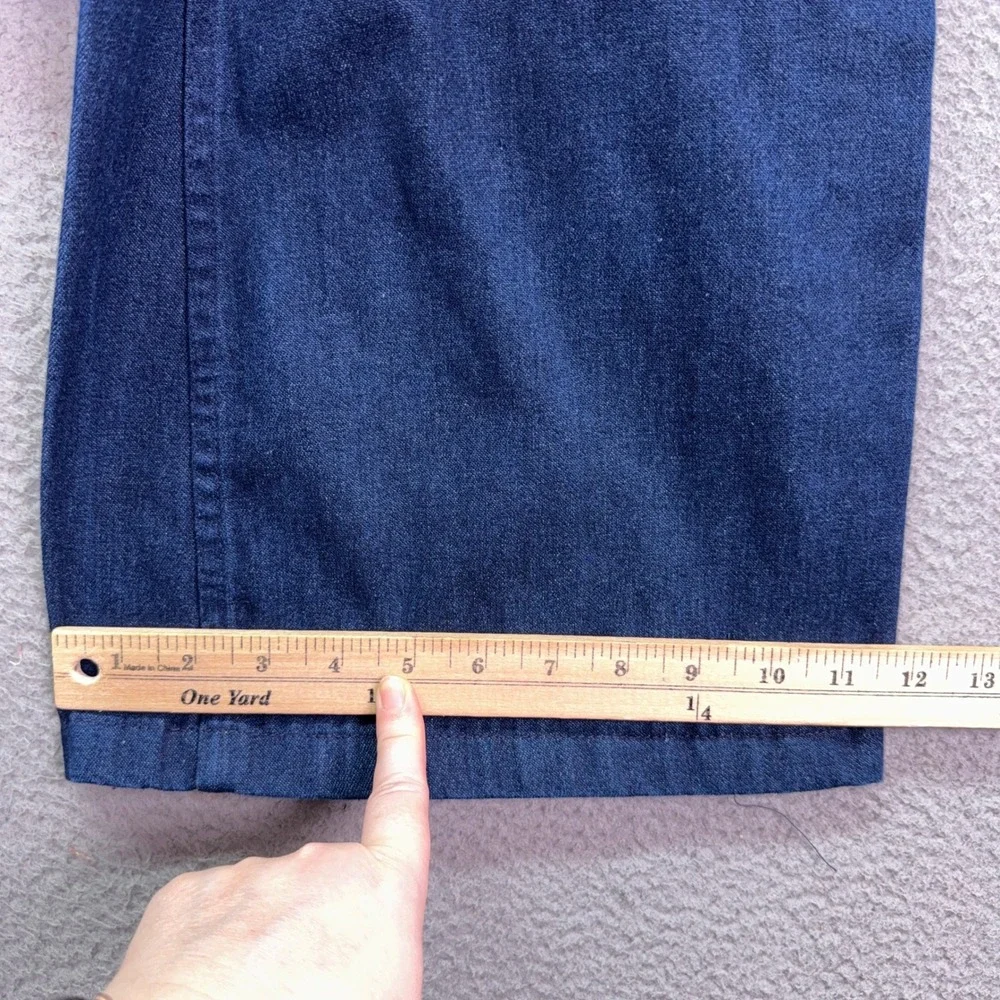 VTG Seafarer Jeans Mens 32x31 Blue Utility Trousers Denim Bell Bottom Pants